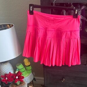 Source Unknown Hot Pink Pleated Skater Skirt